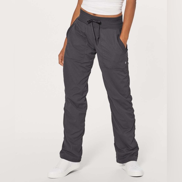 lululemon athletica Pants - Lululemon Dance Studio Pant III (Regular) (Lined 32") size 6 Dark Carbon